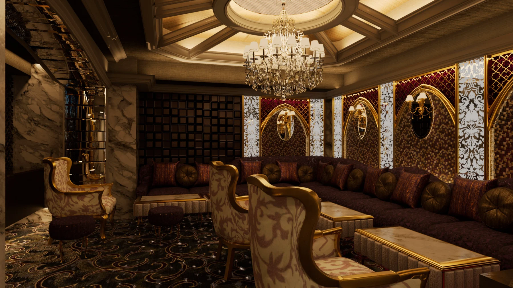 東京都/キャバクラ Viproom/店舗設計,パース（写真1）